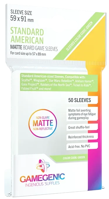 MATTE Standard American-Sized Sleeves 59x91mm