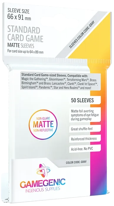 MATTE Standard Card Game Sleeves 66x91mm